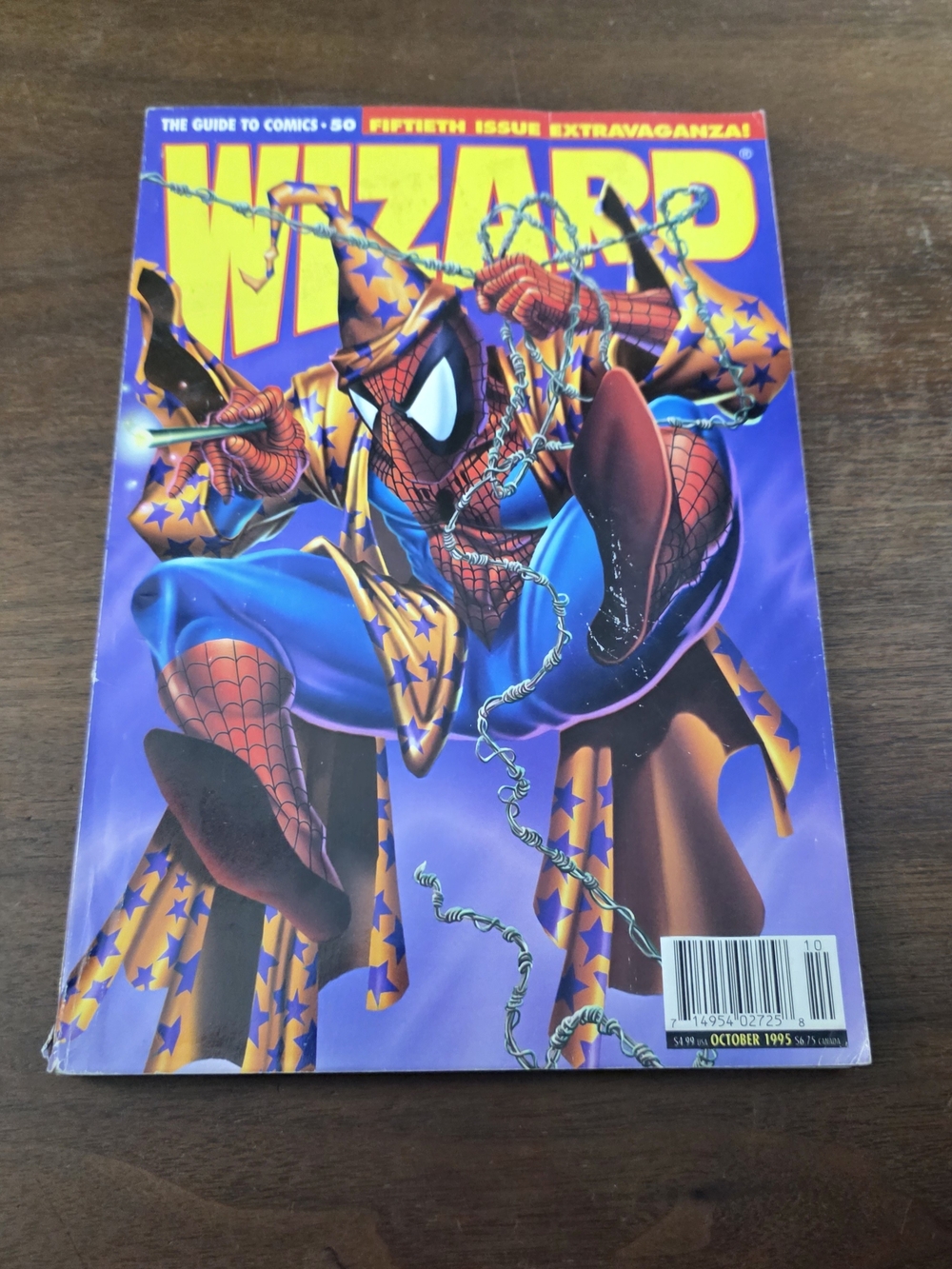Vintage Wizard: The Guide to Comics #50 - Spider-Man cover 1995